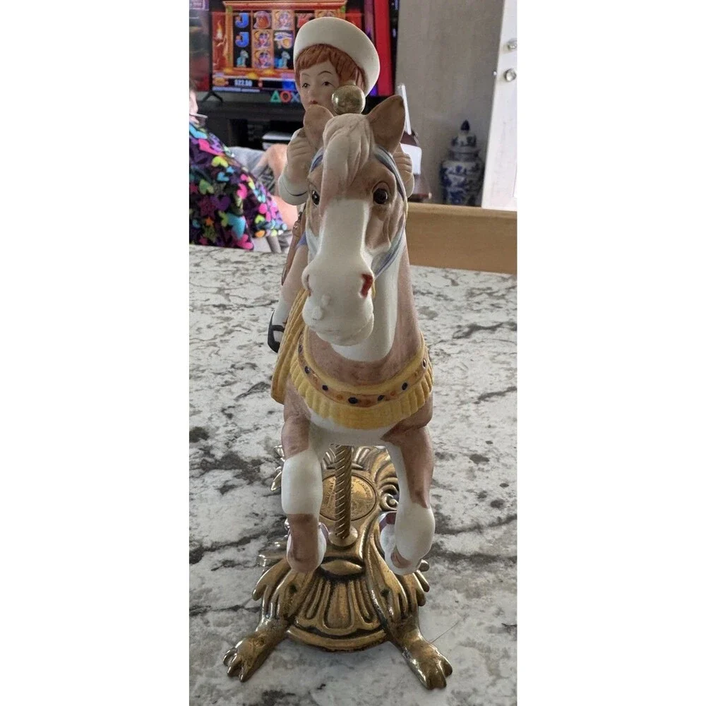 American Carousel Horse w/ Boy Holding Brass Ring by Tobin Fraley Second Edition